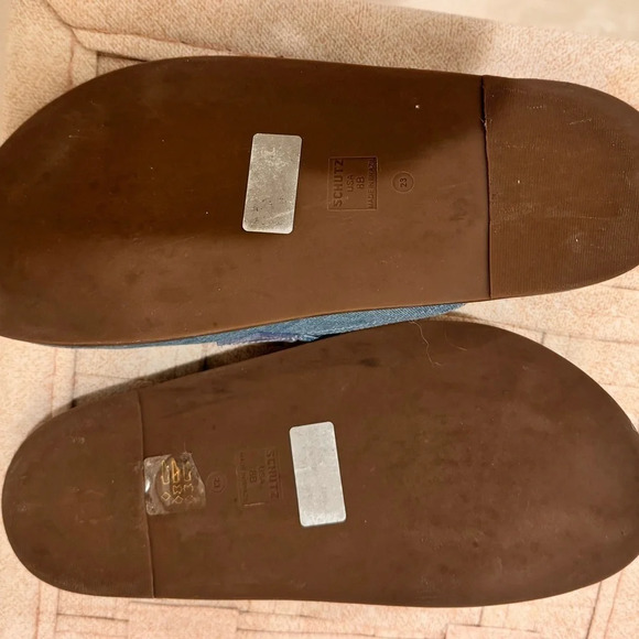 Schutz Women’s Ava Denim Slip On Flat Size 8 with Original Box and Dust Bags - Picture 6 of 7